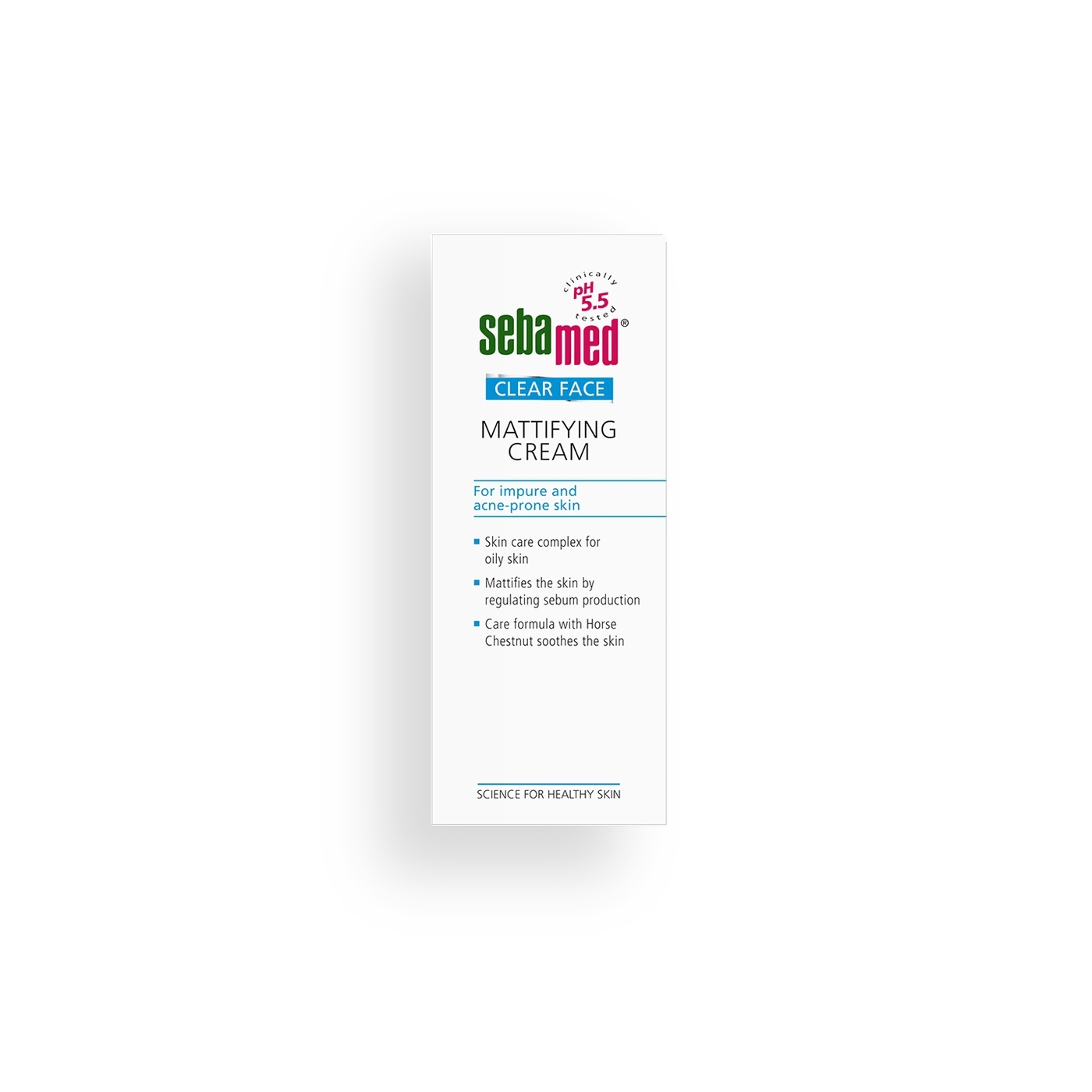 Sebamed Clear Face Mattifying Cream for impure and acne-prone skin. It's for oily skin.