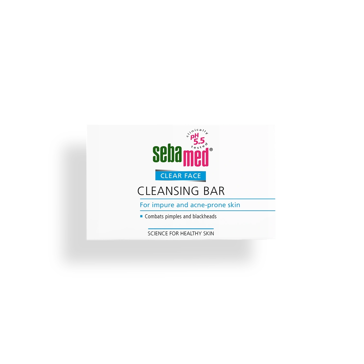 Sebamed Clear Face Cleansing Bar for impure and acne-prone skin. Combats pimples and blackheads effectively.