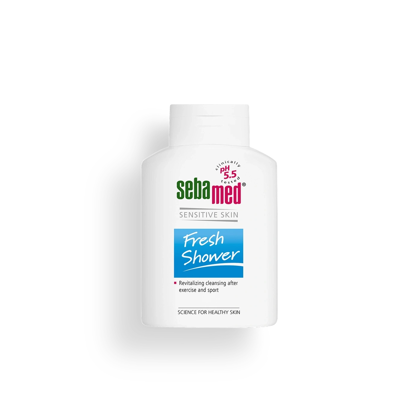 Sebamed Fresh Shower for sensitive skin, revitalizing cleansing after exercise and sport.