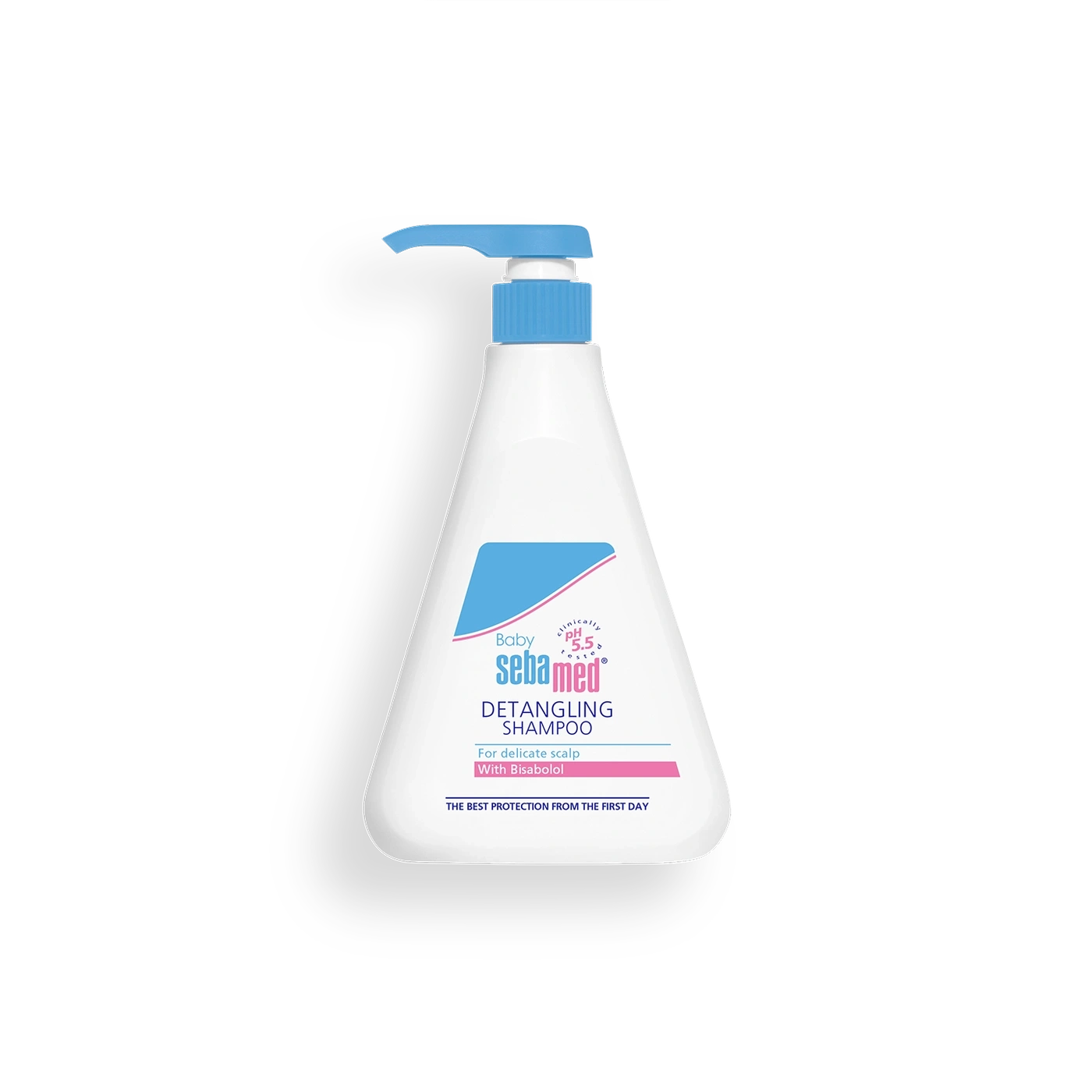 Sebamed Baby Detangling Shampoo for delicate scalp, with Bisabolol, providing the best protection from day one.