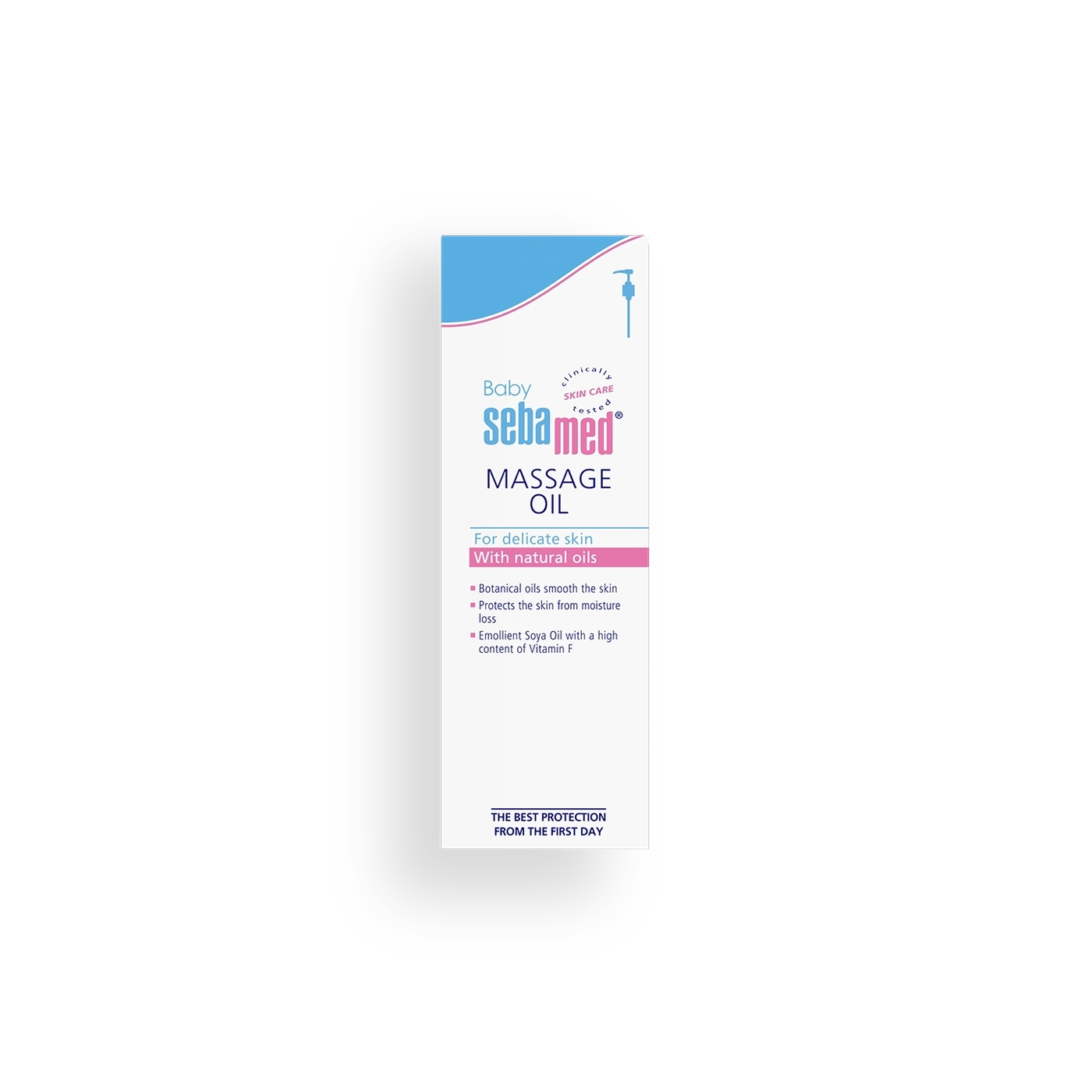 Sebamed Baby massage oil for delicate skin with natural oils and Vitamin F content.