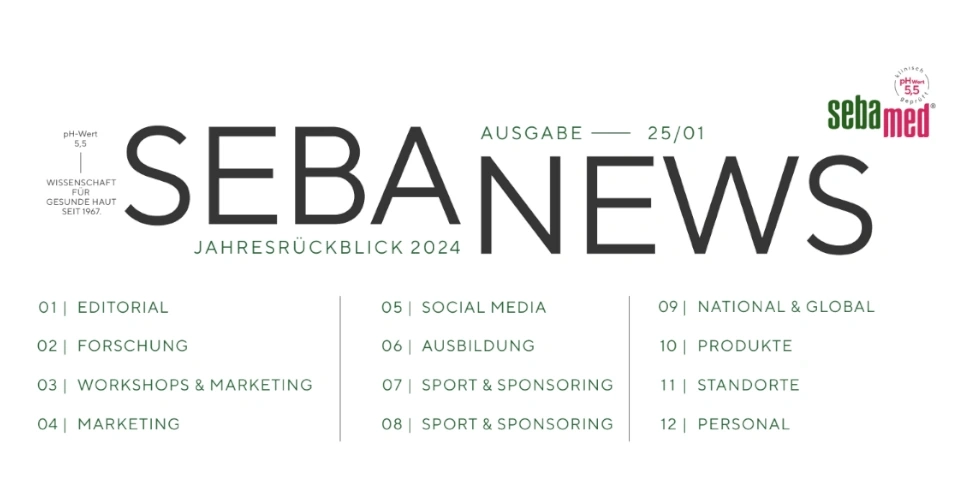 Sebamed News 2024 review. Includes topics like research, products, and social media.