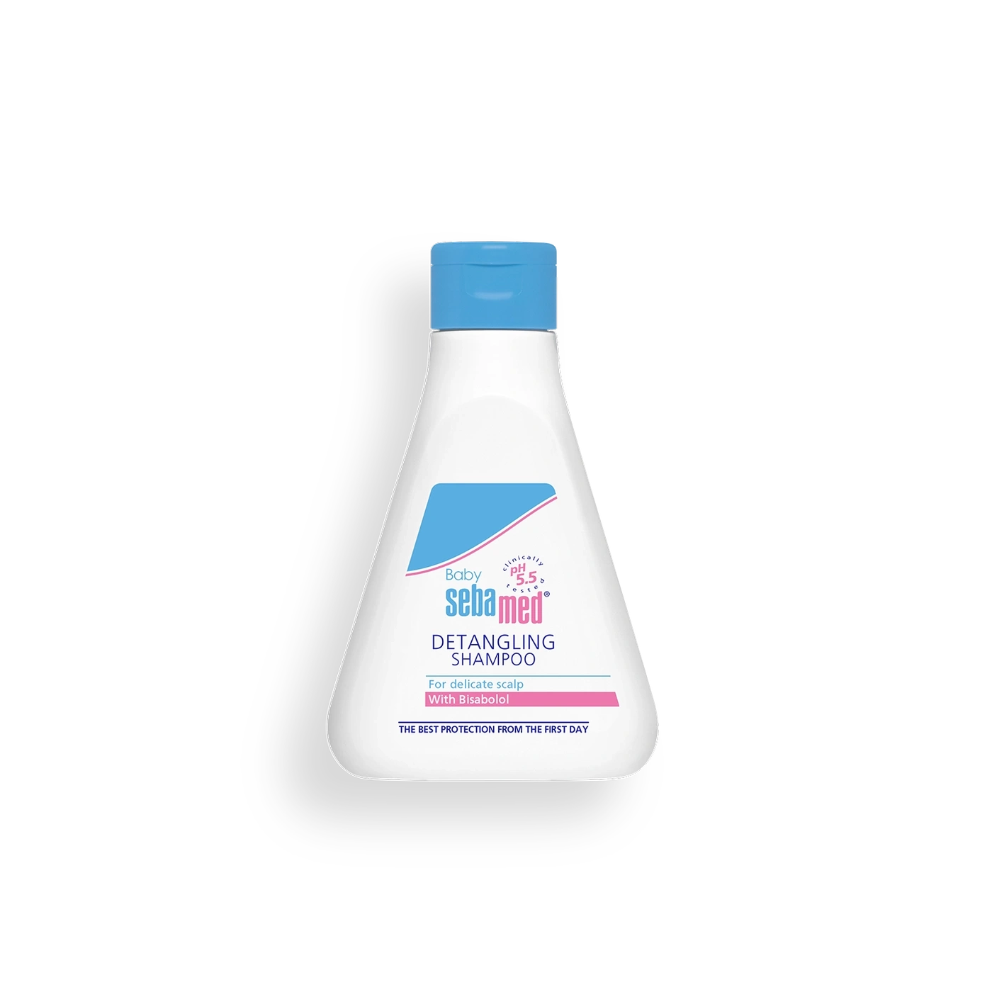 Baby Sebamed Detangling Shampoo bottle, for delicate scalp and with Bisabolol.