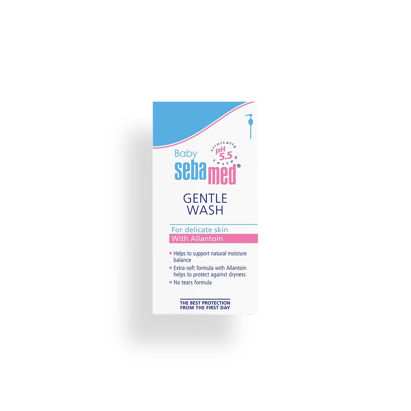 Sebamed Baby Gentle Wash with Allantoin for delicate skin, no tears formula.