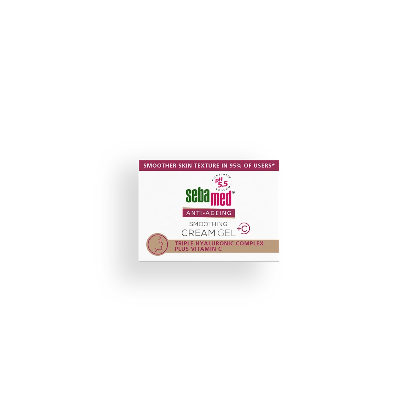 Sebamed crema gel anti-edad con complejo triple hialurónico y vitamina C.