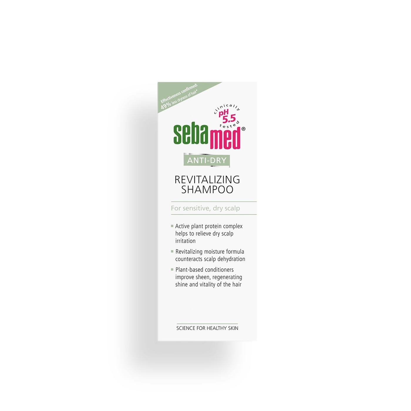 Sebamed Anti-Dry Champú revitalizante para cuero cabelludo sensible y seco.