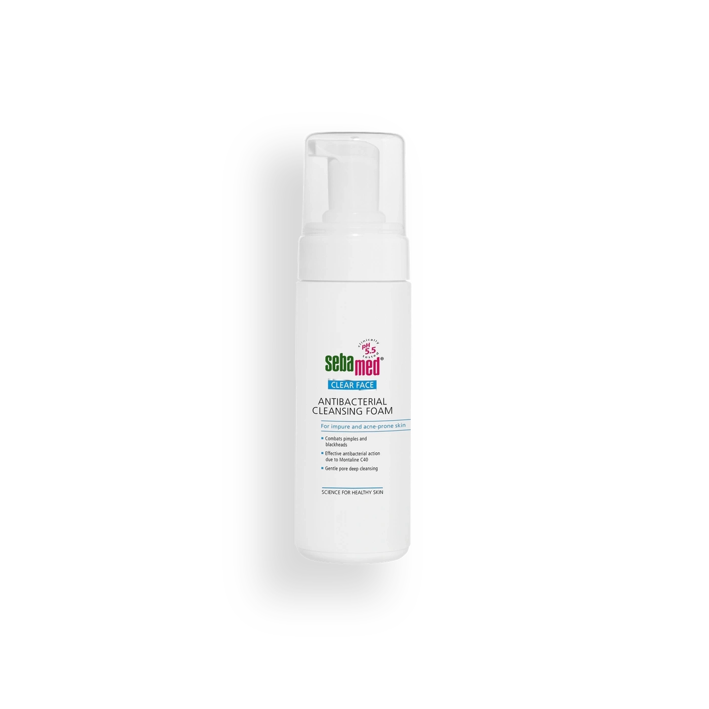 Sebamed Clear Face Antibacterial Cleansing Foam for impure and acne-prone skin, gentle.
