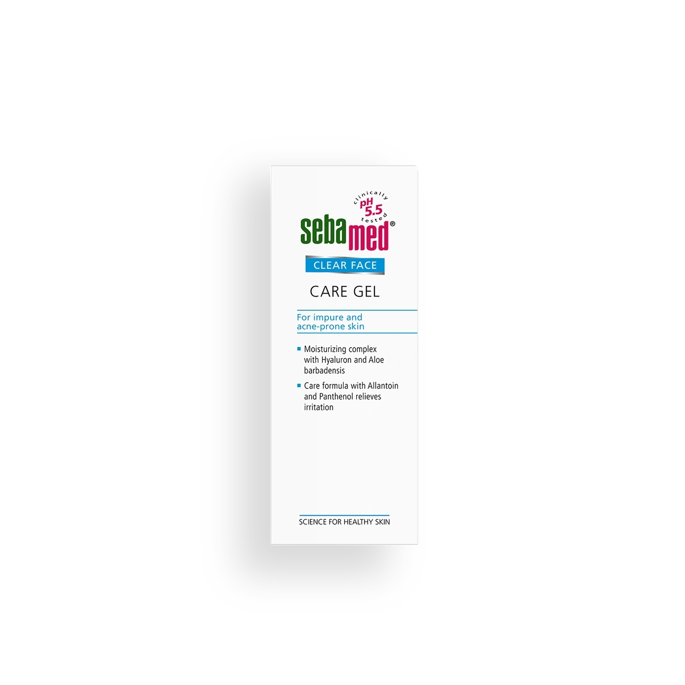 Sebamed Clear Face Care Gel for impure and acne-prone skin, moisturizing complex.
