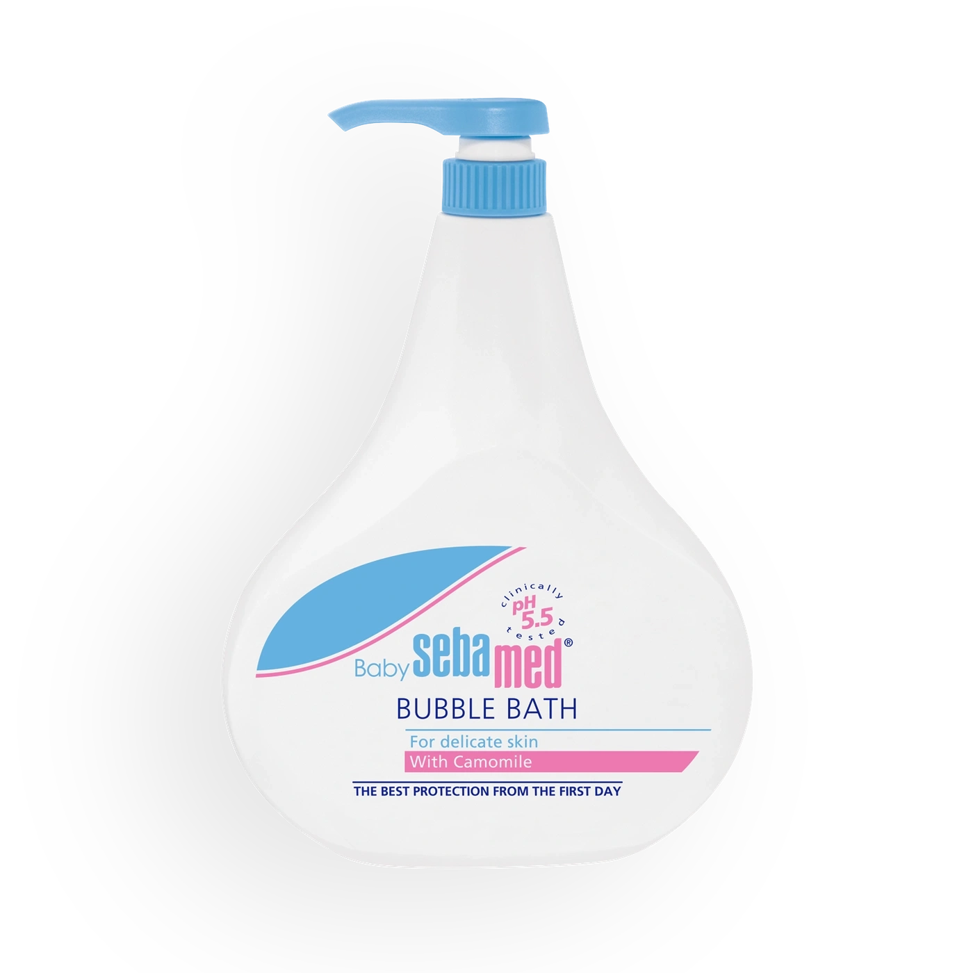 A baby bubble bath with a pump, for delicate skin and with chamomile. The best protection.
