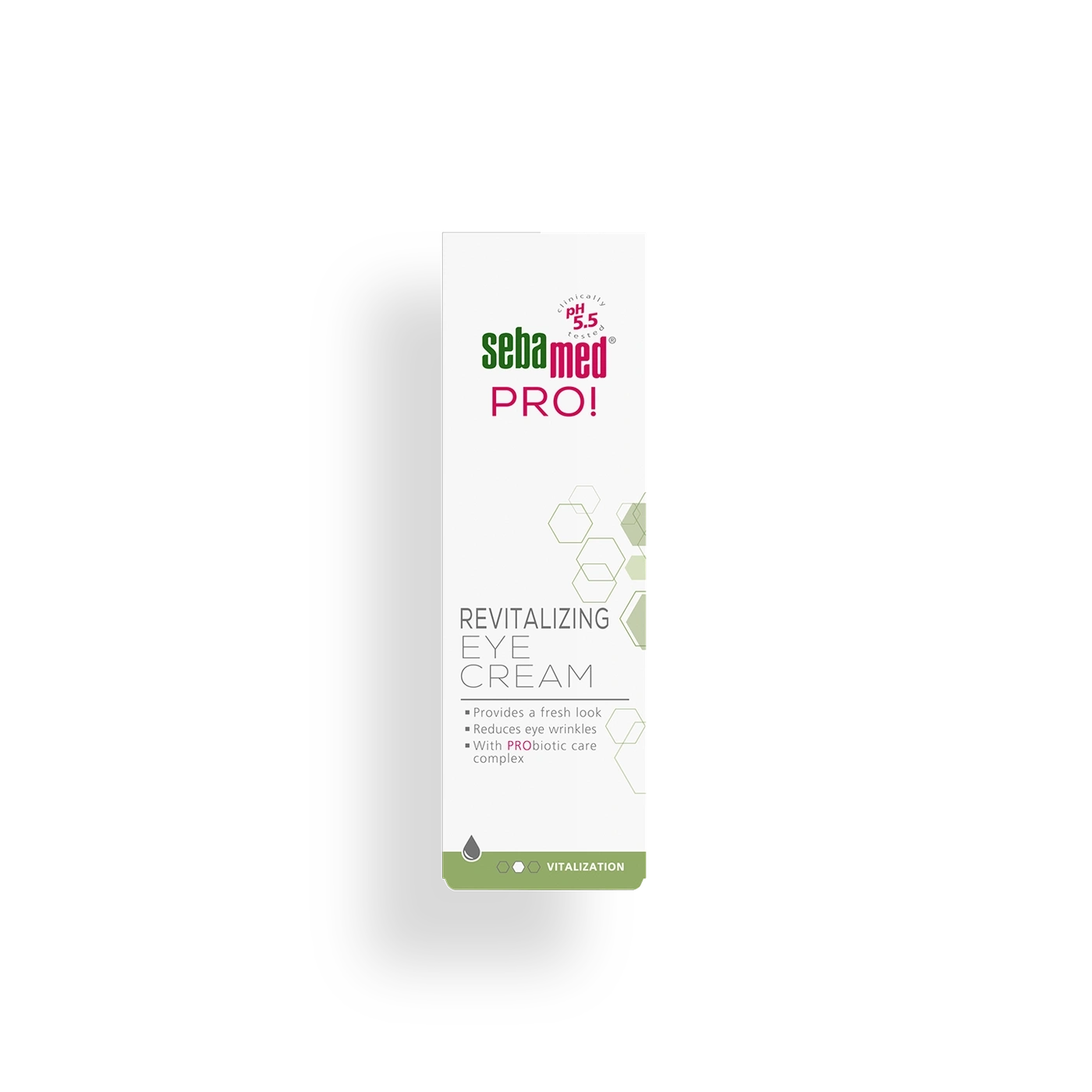 Sebamed Pro! Crema revitalizante para ojos, que proporciona una mirada fresca y reduce arrugas.