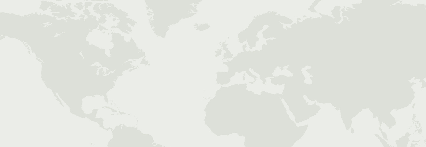 World map in grayscale, continents and country outlines, minimalist design
