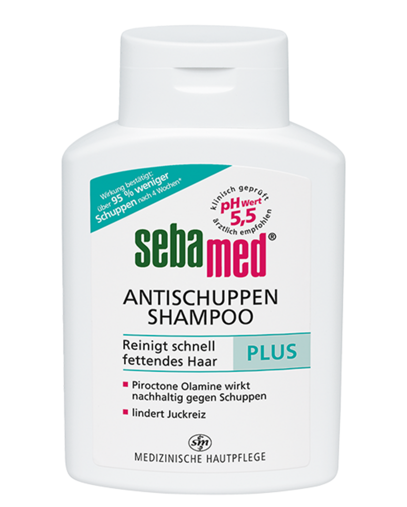 Sebamed anti-dandruff shampoo, reduces dandruff, pH 5.5, for oily hair.