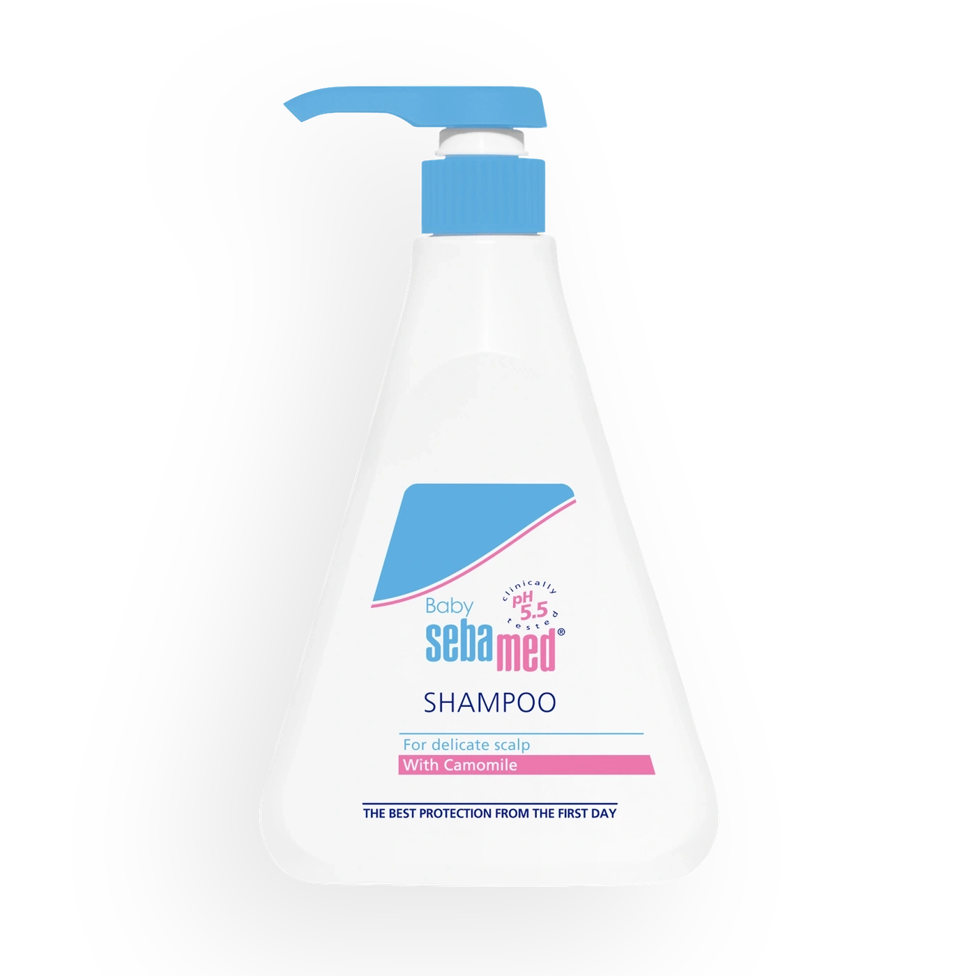 Sebamed baby shampoo with chamomile, for delicate scalp and daily protection from the first day.