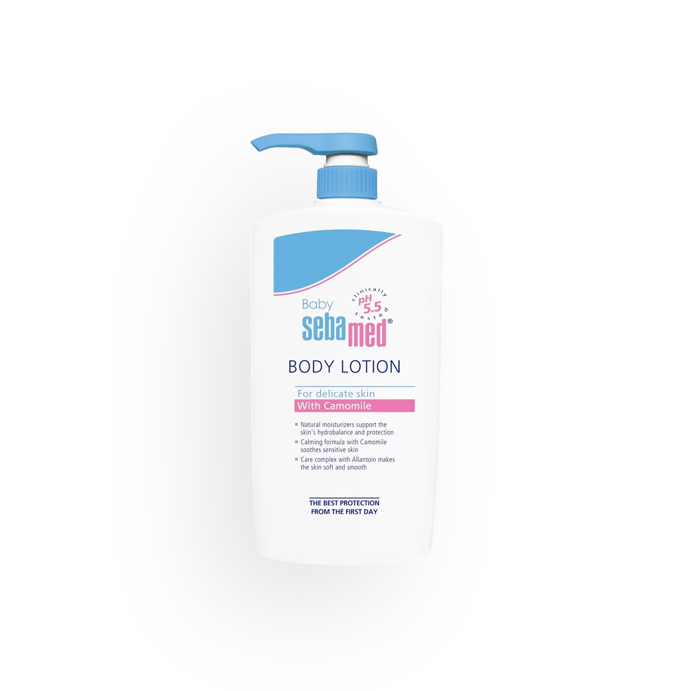 Sebamed Baby Body Lotion with chamomile for delicate skin, protects and soothes the skin.